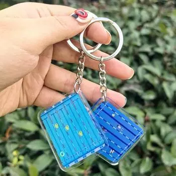 5 Pcs Mini Swimming Pool Keychain Pendant Car Chain Trendy Souvenir Keychain Decorations Style 2