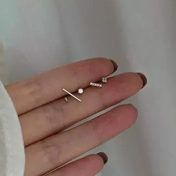 5 Pcs Pearl Small Ear Stud Earrings Set For Women Girls Ear Studs Ear Jewelry белый