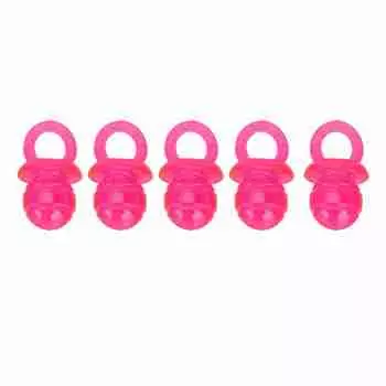 5 pcs / set Pacifier Shaped Pet Dogs Teether Teething Sounding Interactive Chew Toy (Red)
