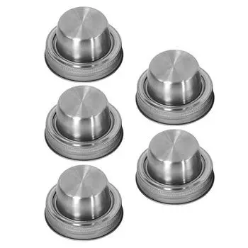 5 шт. Крышка для шейкера Mason Jar Martini Top из нержавеющей стали 304 с герметичной крышкой серебряный