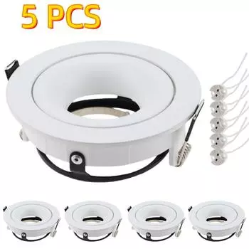 5 Pcs White/Black LED Downlight Spotlight with MR16 Lamp Holder for LED Bulb Ceiling Down Light Ceiling Light