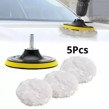 5 Piece 3/4/5 inch polishing set car gadgetscar polishing padcar wax sponge disc wool wheelcar paint care polishing pad