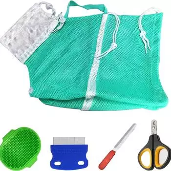 5-piece cat shower bag, cat shower net, pet bag, cat beauty cleaning net, adjustable and breathable, multifunctional anti bite a
