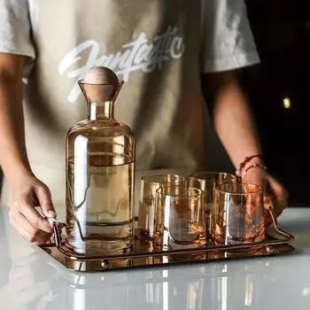 Набор посуды из скандинавского стекла из 5 предметов — многоразовый, удобный для путешествий и идеальный подарок