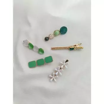 5-piece retro pearl rhinestone hair clip for Women Girls Hair Accessories