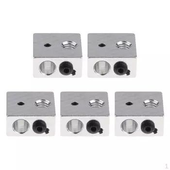 5 Pieces Aluminum Heater Block For darstellen MK7 MK8 3D Printer