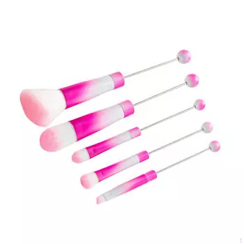 5 Pieces Beaded Eyeshadow Brush Beauty Tool DIY Professional Make up Kits Cosmetic Purple