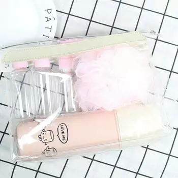 5 Pieces/set of Bottling Set Men and Women Toiletries Cosmetic Travel Empty Bottle Set Portable Wash Bag