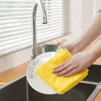 5 Pieces Ultra Fine Fiber Cleaning Cloth Dishwashing Cloth Multifunctional Cleaning Towel Household Cleaning Cloth Kitchen And B 5pcs фиолетовый
