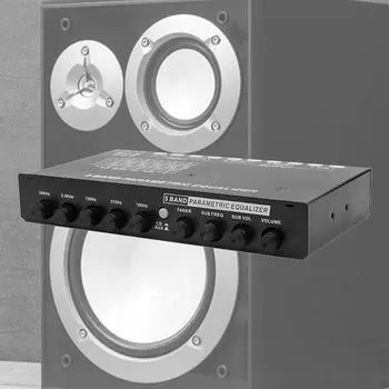 5-полосный эквалайзер для автомобильного аудио, стерео, регулятор тембра, для чипа DSP для лодок, автофургонов, 12 В постоянного тока,