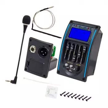 5-полосный звукосниматель для акустической гитары, предусилитель, тюнер с ЖК-экраном, микрофон, аксессуары для гитары, звукосниматель для гитары, акустический