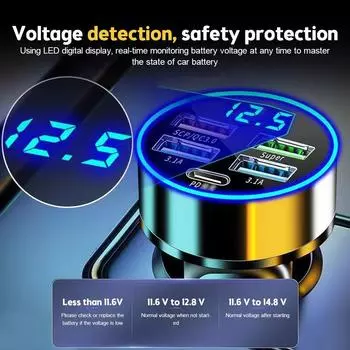 5 портов 150 Вт автомобильное зарядное устройство быстрая зарядка PD QC3.0 USB C автомобильное зарядное устройство для телефона адаптер типа C в машину для Samsung Huawei Xiaomi