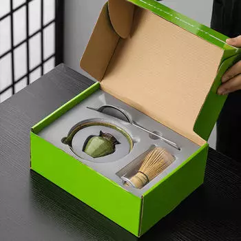 5 предметов чайного сервиза маття, японский церемониальный, полная подготовка, традиционный