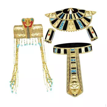 5 предметов женские египетские аксессуары костюм новинка повязка на голову воротник
