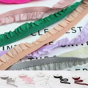 5 ярдов лента украшения DIY браслет головной убор плиссированная эластичная лента с рюшами подарочная коробка тканый бант 1