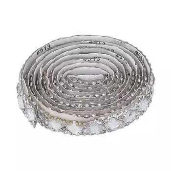 5 ярдов ленты со стразами шириной 1,2 см, самоклеящаяся лента для самостоятельного изготовления, белая лента со стразами для