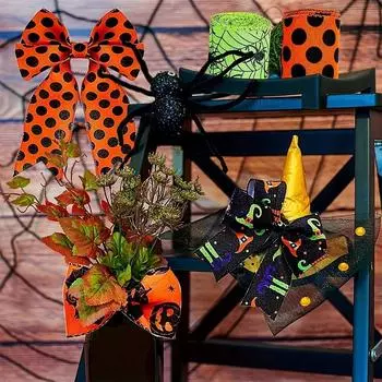 5 ярдов мода 5 ярдов лента тыква горошек принт своими руками швейные поделки паук ручная работа лента подарочная упаковка