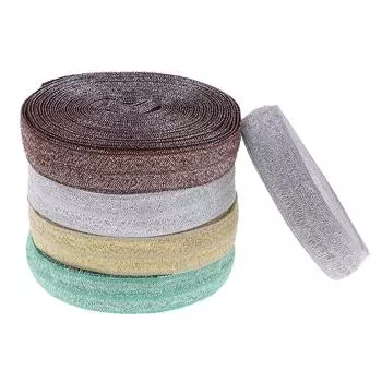 5 ярдов швейная блестящая эластичная эластичная лента для одежды коричневого цвета серый