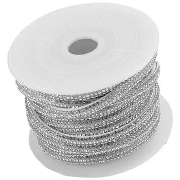 5 ярдов Стразы Цепочка Кристалл Стразы Лента DIY Украшения Одежды Аксессуары Белый