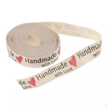 5 ярдов винтажная ручная работа с хлопковой лентой Love, подарочная упаковка, швейная поделка, 15 мм