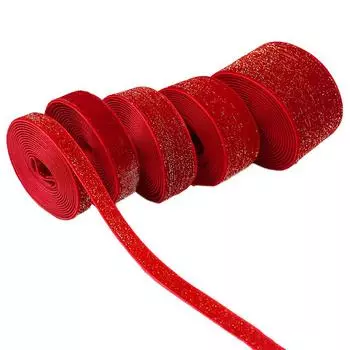 5 ярдов золотой шелковой упаковочной ленты для подарков, многоразмерных свадебных украшений, поделки своими руками, бархатная лента на День святого Валентина 1CM