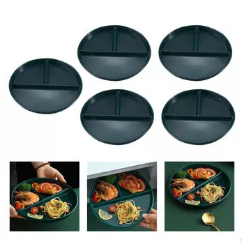 5 разделенных на 3 секции детской столовой посуды для ужина для взрослых и малышей