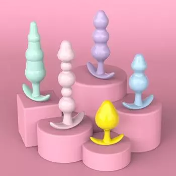 5 размеров анальная пробка мягкий силиконовый дилдо анальные пробки стимуляция точки G унисекс носимый заглушка взрослые секс-игрушки для мужчин женщин 1pcs