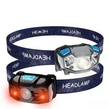 5-режимный мощный налобный фонарь с USB-перезаряжаемым датчиком движения, портативный налобный фонарь для рыбалки, кемпинга, работы