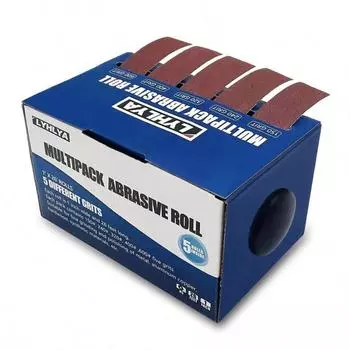 5 Rolls Sandpaper, Sand Paper Abrasive Paper with Dispenser Emery Cloth Roll for Wood Furniture Finishing Metal Sanding Automotive Polishing 5 roll