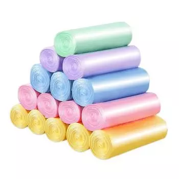 5 рулонов, 1 упаковка, 100 шт., бытовой одноразовый мешок для мусора, кухонные мешки для хранения, мешки для мусора, мешок для мусора, пластиковый пакет 45x50cm жёлтый