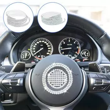 5 рулонов блестящих полосок для отделки салона автомобиля, самоклеящиеся гибкие алмазные наклейки с 2-миллиметровыми стразами, 5-метровая полоска для декора автомобиля серебряный