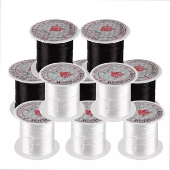 5 рулонов хрустальных бусин, проволока, материал для ювелирных изделий, эластичная нить для ювелирных изделий своими руками White