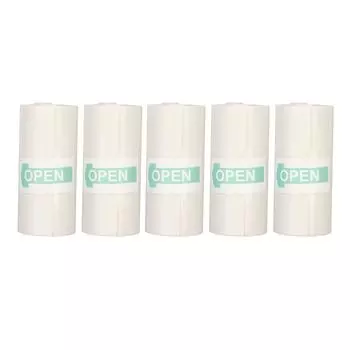 5 рулонов самоклеящейся термобумаги длиной 2,2 дюйма и шириной 1 дюйм для печати, прозрачная термобумага для наклеек