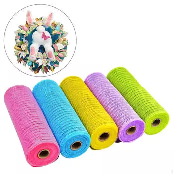 5 рулонов сетчатой ленты, пасхальный проект «сделай сам», принадлежности для изготовления венков на день Святого Валентина, декор, для венков