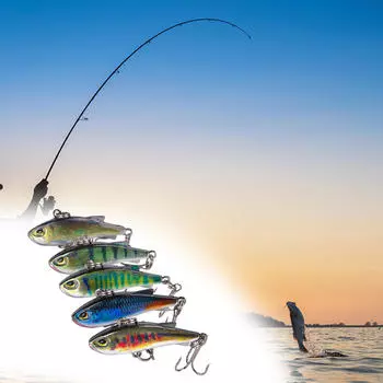 5 рыболовных приманок, искусственные приманки, качающиеся воблеры, жесткие для ручьев