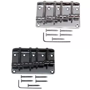 5-седельный басовый бридж, струнодержатель, басовые струнные пластины, гитарная пластина, аксессуары для инструментов серебряный