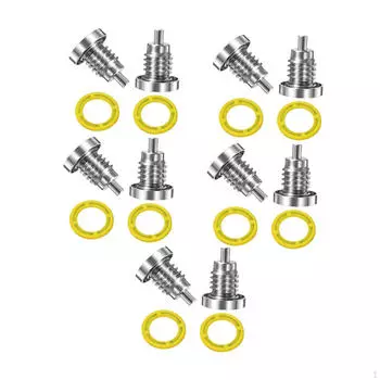 5 Set Marine Magnetic Outdrive Gear Case Drain Plug Kit 8M0058389 Replacing