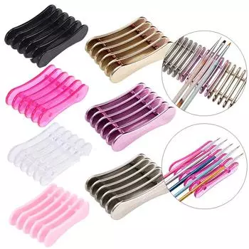 5 сеток держатель для кистей для дизайна ногтей пластиковая подставка для маникюрных ручек полка держатель для УФ-геля аксессуары для ногтей