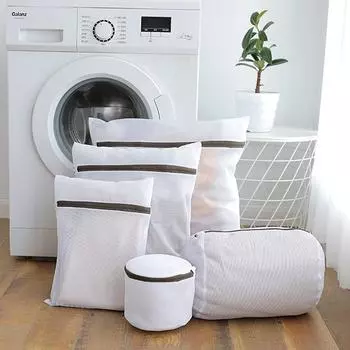 5 Sets Of Fine Mesh Clothes Washing Bag, Suitable For Underwear, Sweaters, Bras, Household Anti-Deformation Special Laundry Bag белый