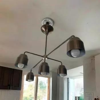 5-Shaded Modern Chandelier - Elegant Ceiling Light Fixture for Dining Room, Gifts, Party Decoration, Porch Lighting