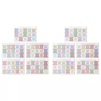 - 5 Sheet Bible Index Label Sticker Self-Adhesive Paper Tabs Study Tool (Morandi