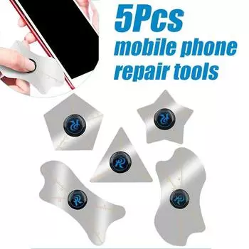 5 шт., 0,1 мм, ультратонкая гибкая монтировка из нержавеющей стали, лом, карта для удаления, подходит для инструментов для ремонта мобильных телефонов 5Pcs
