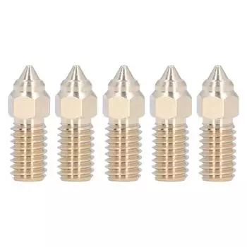5 шт. 0,4 мм латунные сопла с резьбой M6 для замены сопла для 3D-принтера Neptune 4 4Pro