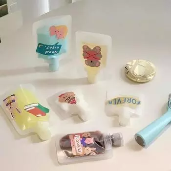 5 шт. 100/50/30 мл косметическая упаковка сумка портативный дорожный дозатор жидкости шампунь лосьон детское питание сумка многоразовые пакеты