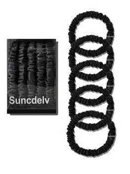 5 шт. 100% чистый шелк тутового дерева резинки для волос ручной работы женские аксессуары для волос для девочек чистый цвет натуральные резинки для волос коробка