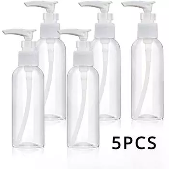 5 шт., 100 мл, прозрачные бутылки с дозатором, дорожные туалетные принадлежности, бутылки для лосьона, герметичные для лосьона, шампуня, кондиционера для мытья тела 100ml