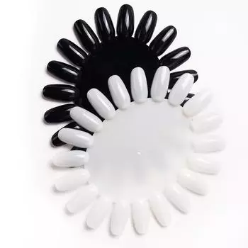 5 шт. 100 накладных ногтей, круглая палитра для ногтей, накладные ногти, практическая цветовая карта, гель-лак, образец для рисования на ногтях