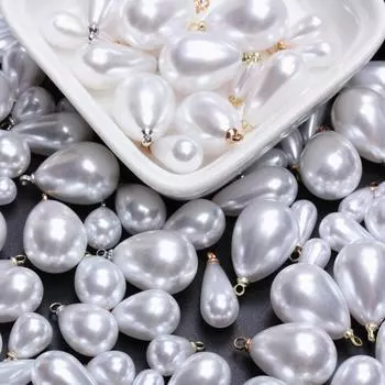 5 шт. 10/14/16/18 мм DIY браслет яркие капли воды кулон серьги брошь ожерелье модный подарок для вечеринки 6*10mm розового золота