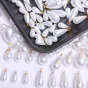 5 шт., 10/14/16/18 мм, модный кулон с искусственным жемчугом, капли воды, бусины «овечий глаз» для изготовления ювелирных изделий, серьги, ожерелье, брошь ручной работы, подарок на вечеринку 6*10mm