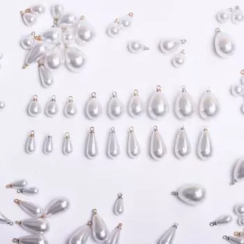 5 шт., 10/14/16/18 мм, модный кулон с искусственным жемчугом, капли воды, бусины «овечий глаз» для изготовления ювелирных изделий, серьги, ожерелье, брошь ручной работы, подарок на вечеринку 6*10mm